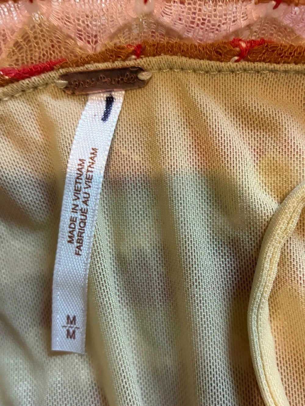 Free People New Love  Strawberry 🍓 Combo Ruched Cami